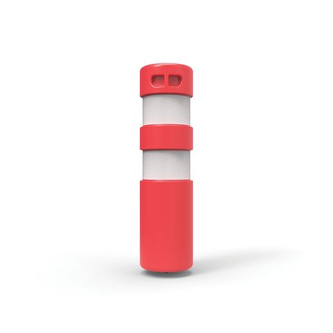 Rebound Bollard - Screw Based 750 x 200mm with Anchor - Red