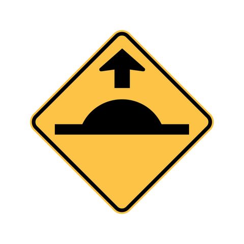 Sign - Speed Hump Ahead - 600 x 600mm - Aluminium