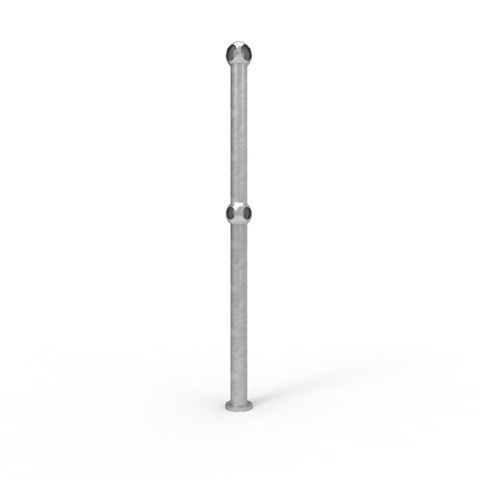 Ball Fence Corner Post Below Ground - Galvanised