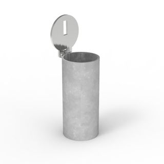 Sleeve-lok Removable Bollard 90mm Core Drilled Sleeve - Stainless Lid