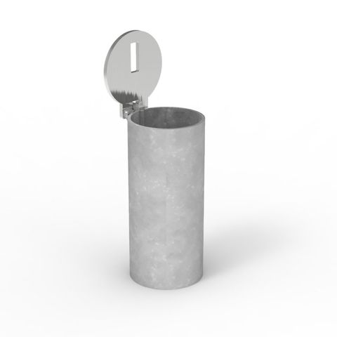 Sleeve-lok Removable Bollard 90mm Core Drilled Sleeve - Stainless Lid