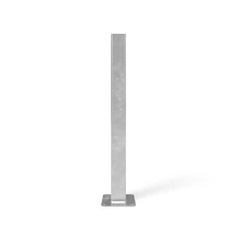 Bollard 90mm Square Surface Mounted - Galvanised