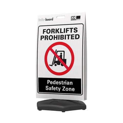 Info-Board - Forklifts Prohibited Pedestrian Safety Zone