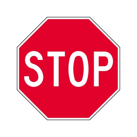 Sign - Stop - 600 x 600mm Octagonal - Aluminium