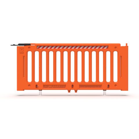Menni-Q Pedestrian Fence Panel 2130mm Long - Polyethylene Hi-Vis Orange