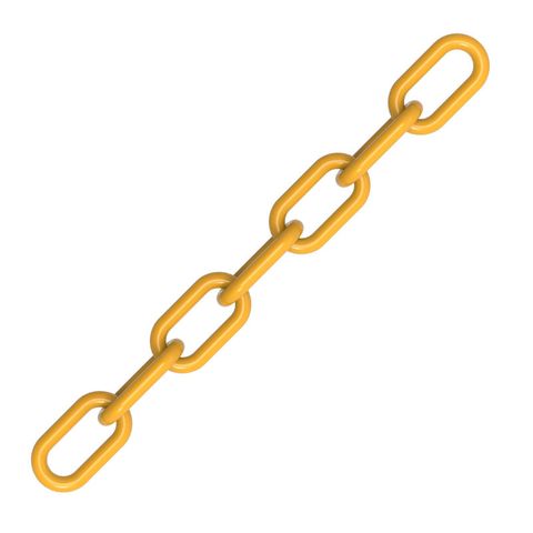 Chain 6mm - Galvanised and Powder Coated Safety Yellow