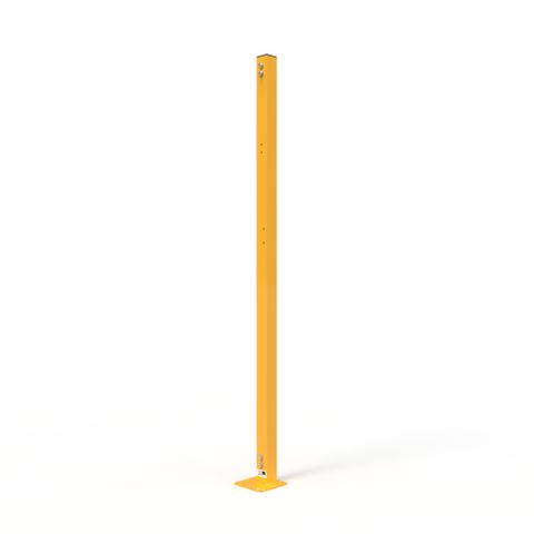 Port-a-Guard Maxi Door Barrier Offset Post 2000 x 75 x 75mm - Powder Coated Yellow