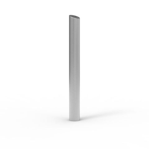 Bollard 140mm Core Drilled - 316 Stainless Steel - Angled