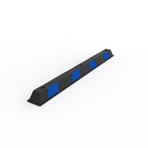 Rubber Wheel Stop 1650mm - Black/Blue