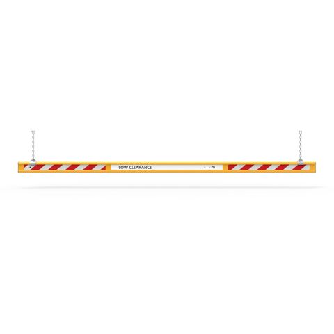 Height Bar 4m - Powder Coated Aluminium with Text, Numerals, and Hanger Kit