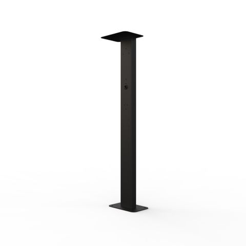 EV Charger Mounting Post 1305mm x 280mm x 265mm Surface Mount Aluminium - Black