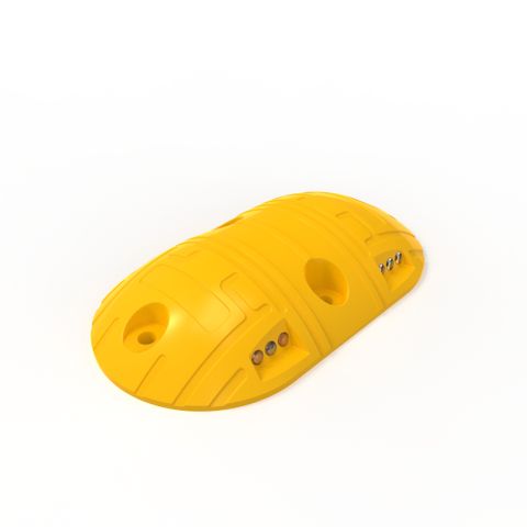 Rumble Bar Delineator 300mm x 170mm x 50mm Plastic Yellow