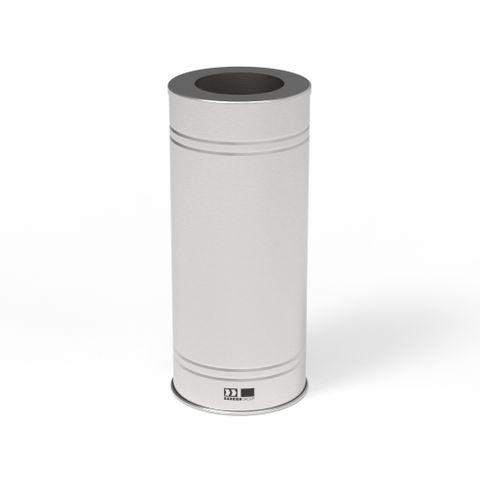 Outdoor Waste Bin Free Standing Round 34lt – 304 Stainless Steel