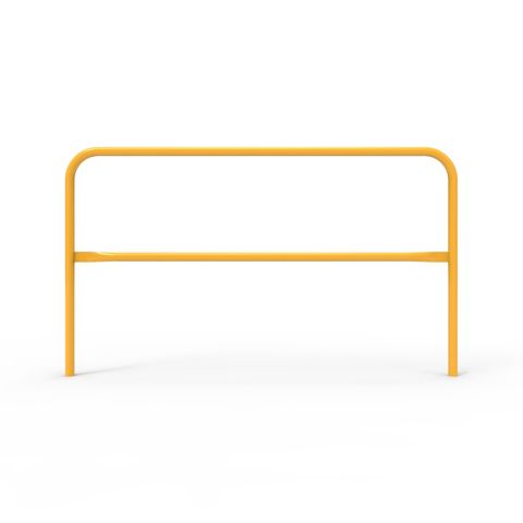 Double Safety Rail 1830 x 42mm - Galvanised and Powder Coated Safety Yellow