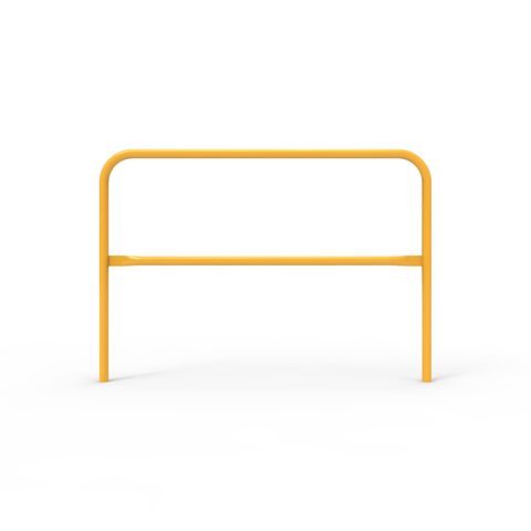 Double Safety Rail 1525 x 42mm - Galvanised and Powder Coated Safety Yellow