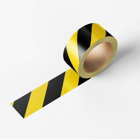 Floor Marking Tape 48mm x 33m Carton of 36 - Black/Yellow PVC