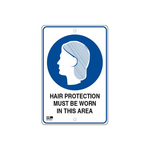 Pilot Sign - Hair Protection - 300 x 450 x 1.4mm Polypropylene