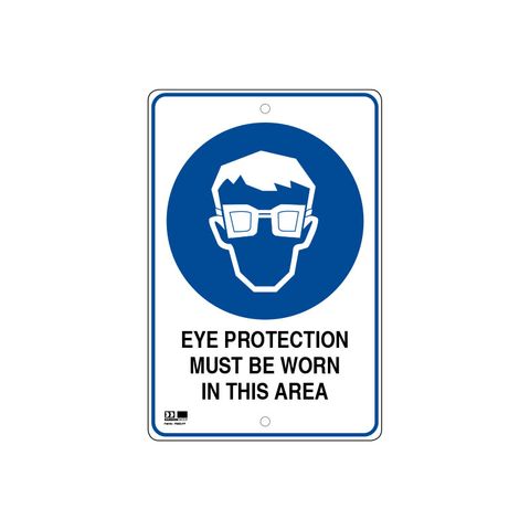 Pilot Sign - Eye Protection - 300 x 450 x 1.4mm Polypropylene