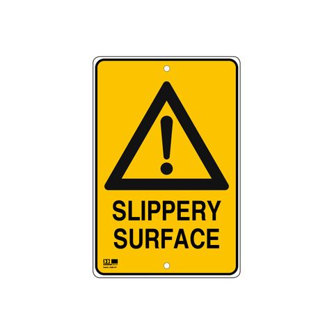 Pilot Sign - Slippery Surface - 300 x 450 x 1.4mm Polypropylene