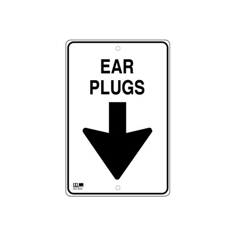 Pilot Sign - Ear Plugs - 300 x 450 x 1.4mm Polypropylene