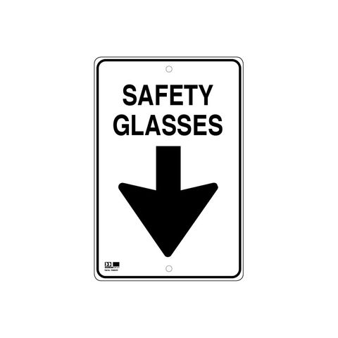 Pilot Sign - Safety Glasses - 300 x 450 x 1.4mm Polypropylene