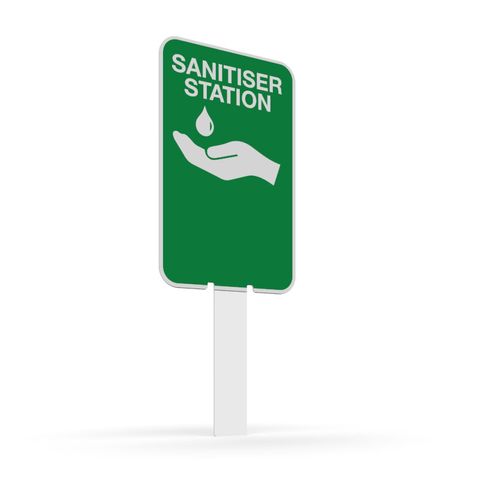 Pilot Sign - Hand Sanitiser Station - 200 x 125 x 1.4mm Polypropylene