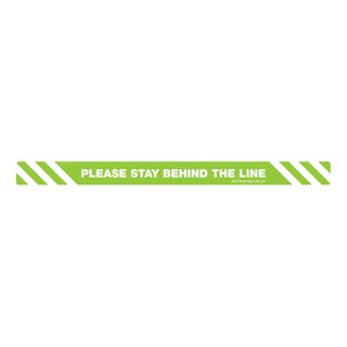Adhesive Floor Sticker "Please Stay Behind The Line" Anti Slip 1000 x 75mm