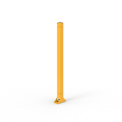 De-Fence Standard Post In-line 1280 x 75 x 75 - Powdercoated Safety Yellow