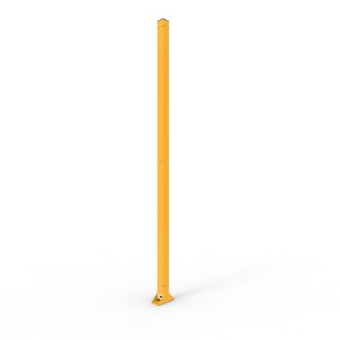 De-Fence Standard Post In-line 2490 x 75 x 75 - Powdercoated Safety Yellow