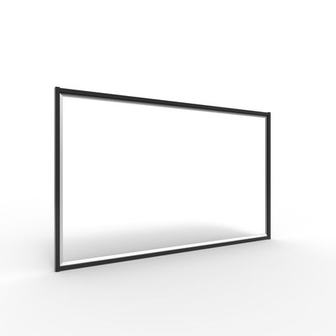 De-Fence Polycarbonate Clear Panel 1150 high x 2000mm Post Centres - Powder Coated Black