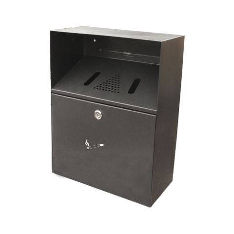 Outdoor Smoker's Bin - Wall Mounted 6lt - Powder Coated Black