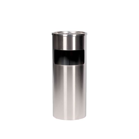 Indoor Smoker's Bin - Free Standing Round 16lt - Stainless Steel