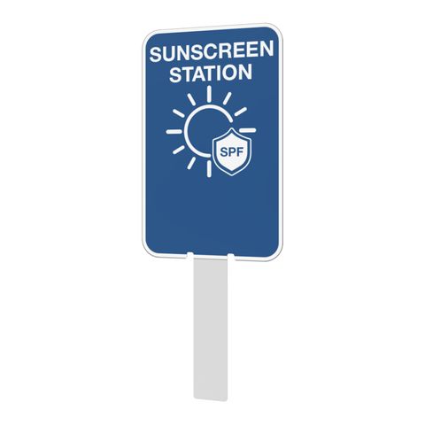 Pilot Sign - Sun Screen Station - 200 x 125 x 1.4mm Polypropylene