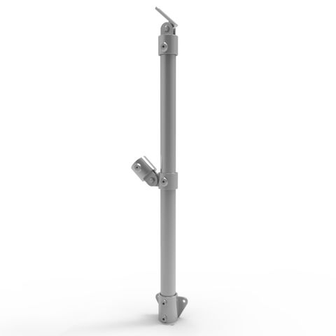 NoWeld Angled End Post Vertical Mount - Galvanised