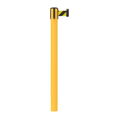 Fixed In-Floor UPVC Belt Post 3m - Black/Yellow