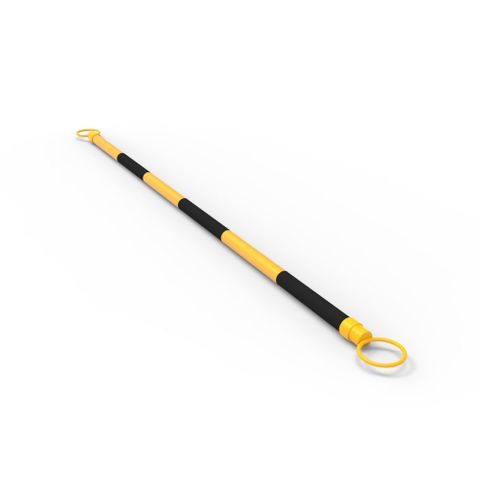 Traffic Cone Retractable Bar 1.2 - 2m - Yellow/Black