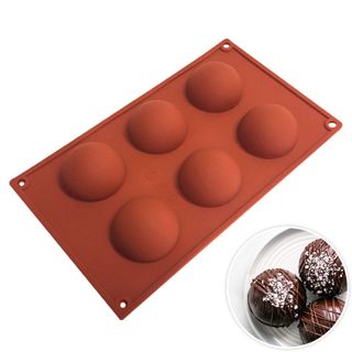 6 CUP SMALL HEMISPHERE SILICONE MOULD