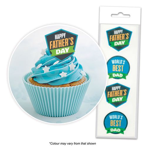 CAKE CRAFT | FATHER'S DAY | WAFER TOPPERS | PACKET OF 16