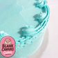 FROZEN BLUE DECORATED CAKE | WHITE MUD | 8" ROUND | BLANK CANVAS CAKES