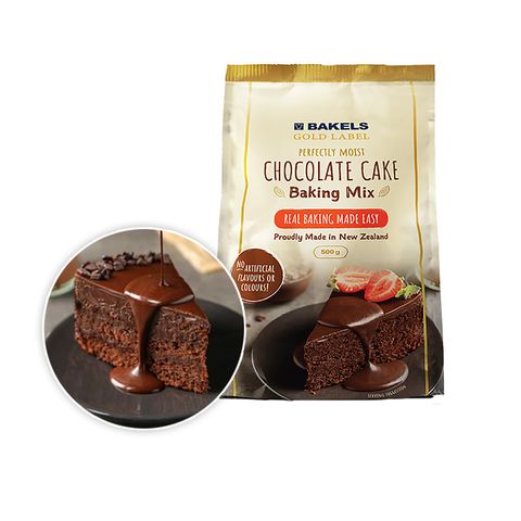 BAKELS | GOLD LABEL | PERFECTLY MOIST CHOCOLATE CAKE MIX | 500G