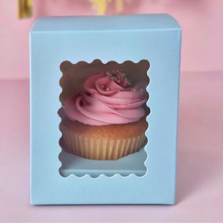 CAKE CRAFT | BLUE | 1 HOLE CUPCAKE BOX | RETAIL PACK