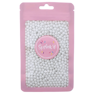 SPRINK'D | 4MM SUGAR BALLS PEARL | WHITE | 60G