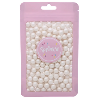 SPRINK'D | 8MM SUGAR BALLS PEARL | WHITE | 60G
