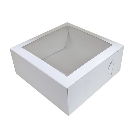 12X12X4 INCH CAKE BOX | TOP WINDOW | UNCOATED CARDBOARD