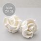 MEDIUM CLASSIC ROSE WHITE | SUGAR FLOWERS | BOX OF 36