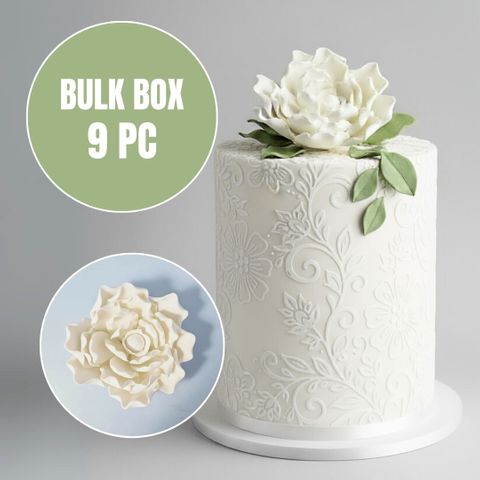 GARDENIA WHITE | SUGAR FLOWERS | BOX OF 9
