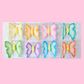 BUTTERFLY MEDIUM COLOURED | SUGAR DECORATIONS | BOX OF 8