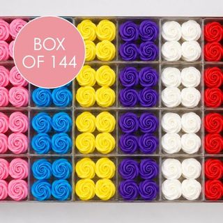 MEDIUM SWIRL ROSE SUGAR FLOWERS ASSORTED | BOX OF 144