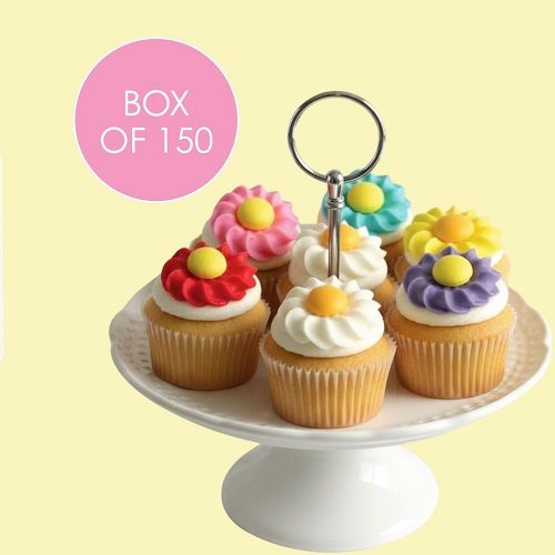 DAISY SWIRL SUGAR FLOWERS ASSORTED | BOX OF 150