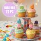 CUPCAKE & ICE CREAM | SUGAR DECORATIONS | BOX OF 72